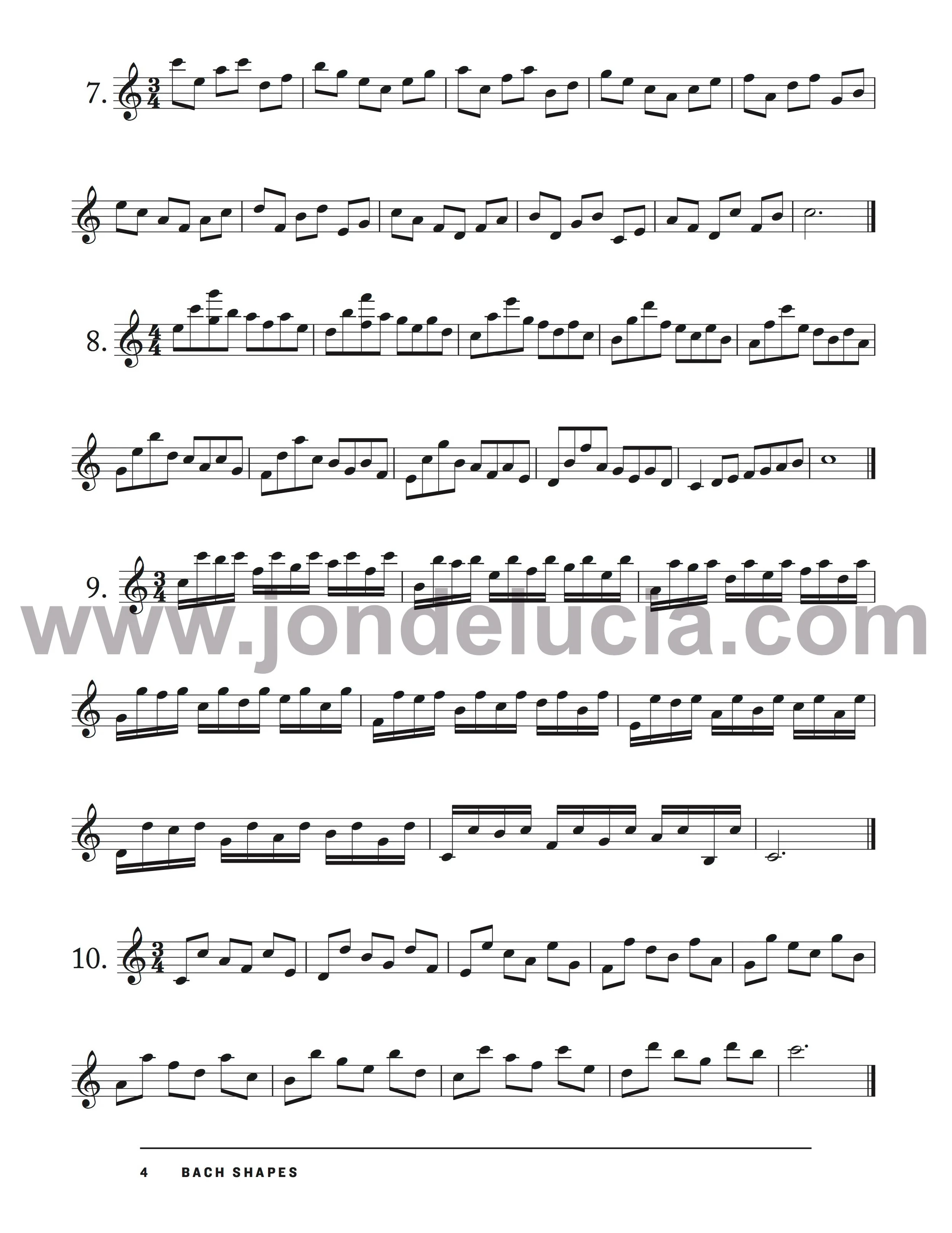 Bach Shapes - Digital Download — Jon De Lucia